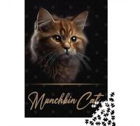 38x26cm/1000pcs 1000 Piece Jigsaw, Munchkin Cat