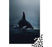 38x26cm/1000pcs 1000 Piece Jigsaw, Orca Whale From The Depths, New Year Gift
