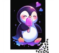 38x26cm/1000pcs 1000 Piece Jigsaw, Penguin Loves Popsicles, Festive Present | For solo puzzling or shared family time, this adult jigsaw puzzle with 1000 pieces fits calm indoor leisure.