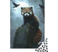 38x26cm/1000pcs 1000 Piece Jigsaw, Red Panda Guardian | For Christmas and winter evenings: Adult jigsaw puzzle with 1000 pieces; for family downtime during the festive period.