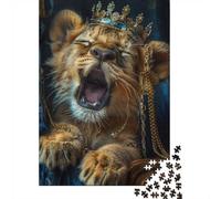 38x26cm/1000pcs 1000 Piece Jigsaw, Royal Lion Cub Yawn