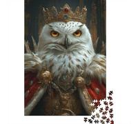 38x26cm/1000pcs 1000 Piece Jigsaw, Snowy Owl Bird King, Festive Present