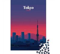 38x26cm/1000pcs 1000 Piece Jigsaw, Tokyo Japan Cityscape, Festive Present | For a Christmas gift idea for puzzle fans, this adult jigsaw puzzle with 1000 pieces creates puzzle time on colder days.