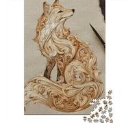 38x26cm/1000pcs 1000 Piece Jigsaw, Whimsical Fox Art Print