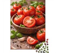 38x26cm/1000pcs, 1000 Piece Paper Puzzle, Fresh Tomatoes And Basil in Bowl