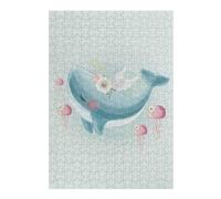 38x26cm/1000pcs Adult Pieces Jigsaw Puzzle Cute Whale Puzzles for Adults Toy Wall Decor Difficult Hard Challenging To Complete 38x26cm/1000pcs