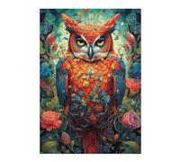 38x26cm/1000pcs Adult Pieces Jigsaw Puzzle Owl Ornament Portrait 1 Jigsaws for Adults Toy Wall Decor For Family Fun Challenging To Complete 38x26cm/1000pcs
