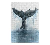 38x26cm/1000pcs Adult Pieces Jigsaw Puzzle Whale Fluke Collage Puzzles for Adults Toy Wall Decor Difficult Hard Challenging To Complete 38x26cm/1000pcs