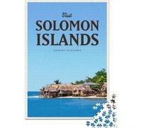 38x26cm/1000pcs, Classic Jigsaw Puzzle, 1000 Pieces, Visit Solomon Islands