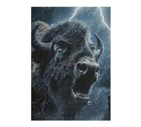 38x26cm/1000pcs Jigsaw Puzzle for Adults Bison Lightning Jigsaw Puzzle Family Games A Work of Art Unique Gifts for Birthday And Christmas 38x26cm/1000pcs