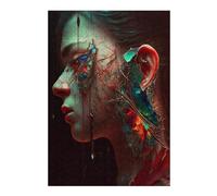 38x26cm/1000pcs Jigsaw Puzzle for Adults Broken Elegance A Digital Artwork Jigsaw Puzzle Family Games A Work of Art Unique Gifts for Birthday And Christmas 38x26cm/1000pcs