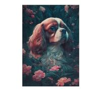 38x26cm/1000pcs Jigsaw Puzzle for Adults Cavalier King Charles Span Adult Jigsaw Puzzle Toy Wall Decor Staycation Kill Time Parent-child Interaction 38x26cm/1000pcs
