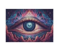 38x26cm/1000pcs Jigsaw Puzzle for Adults Cosmic Eye A Surreal Vision Puzzle for Adults Fun Games Staycation Kill Time Birthday And Unique Gifts 38x26cm/1000pcs