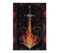 38x26cm/1000pcs Jigsaw Puzzle for Adults Fire Sword Puzzle for Adults Fun Games Staycation Kill Time Birthday And Unique Gifts 38x26cm/1000pcs