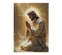 38x26cm/1000pcs Jigsaw Puzzle for Adults Jesus Christ Prayer Jigsaw Puzzle Family Games A Work of Art Unique Gifts for Birthday And Christmas 38x26cm/1000pcs