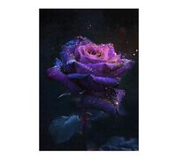 38x26cm/1000pcs Jigsaw Puzzle for Adults Purple Rose Puzzle for Adults Family Game Difficult Challenge Parent-child Interaction 38x26cm/1000pcs