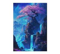 38x26cm/1000pcs Jigsaw Puzzle for Adults Sakura Dreamscape Temple Jigsaw Puzzle Family Games A Work of Art Unique Gifts for Birthday And Christmas 38x26cm/1000pcs