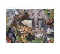 38x26cm/1000pcs Jigsaw Puzzle for Adults Wild Animal Collage Nature's Diversity Puzzle for Adults Fun Games Staycation Kill Time Birthday And Unique Gifts 38x26cm/1000pcs