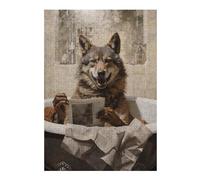 38x26cm/1000pcs Jigsaw Puzzle for Adults Wolf Bathtub Jigsaw for Adults DIY Toys Improve Memory Unique Gifts for Birthday And Christmas 38x26cm/1000pcs