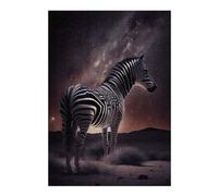 38x26cm/1000pcs Jigsaw Puzzle for Adults Zebra Under Milky Way Jigsaw for Adults DIY Toys Improve Memory Unique Gifts for Birthday And Christmas 38x26cm/1000pcs
