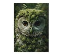 38x26cm/1000pcs Jigsaw Puzzle for Teenagerss Mossy Forest Owl Adult Puzzles Toy Wall Decor Pattern Assembly Christmas Birthday Gifts 38x26cm/1000pcs