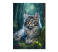 38x26cm/1000pcs Jigsaw Puzzle for Teenagerss Mystical Forest Cat Puzzles for Adults Family Game Home Decoration Fun Activities at Home 38x26cm/1000pcs