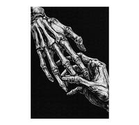 38x26cm/1000pcs Jigsaw Puzzle for Teenagerss Skeleton Hand Touching Human Hand Jigsaws for Adults Family Games Hand Speed Race Fun Activities at Home 38x26cm/1000pcs