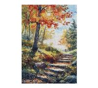 38x26cm/1000pcs Jigsaw Puzzle for Teenagerss Steps to Fall Adult Puzzles Brain Teaser Game Precision Cutting Challenging Game Gifts 38x26cm/1000pcs