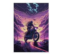38x26cm/1000pcs Jigsaw Puzzle for Teenagerss Thundering Motorcycle Ride Puzzle for Adults Fun Games Enhance Memory Fun at Home Activities, 38x26cm/1000pcs