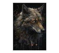 38x26cm/1000pcs Jigsaw Puzzle Wolf Enchanted Isle Adult Jigsaw Puzzle Relaxing Games Enhance Memory Unique Birthday And Xmas Gifts 38x26cm/1000pcs