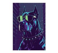 38x26cm/1000pcs Jigsaw Puzzles- Cool Dog with Sunglasses in City Jigsaws for Adults Brain Teaser Game Precision Cutting Deal As Gifts for The Whole Family 38x26cm/1000pcs