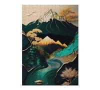 38x26cm/1000pcs Jigsaw Puzzles for Adults Abstract Mount Fuji Art Teenagers Puzzles Relax Games Stress Reliever Difficult And Challenge 38x26cm/1000pcs