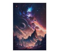 38x26cm/1000pcs Jigsaw Puzzles for Adults Astral Peaks Puzzle for Adults Brain Teaser Game Presents for Women Parent-child Interaction 38x26cm/1000pcs