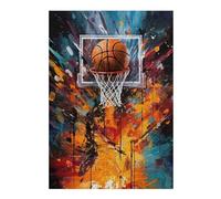 38x26cm/1000pcs Jigsaw Puzzles for Adults Basketball Pop Graffiti Jigsaw Puzzle Hands-on Game Wall Art Unique Gifts for Birthday And Christmas 38x26cm/1000pcs