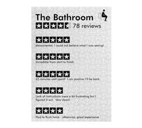 38x26cm/1000pcs Jigsaw Puzzles for Adults Bathroom Reviews Funny Puzzles for Adults Hands-on Game Perfect Decoration Unique Gifts for Birthday And Christmas 38x26cm/1000pcs