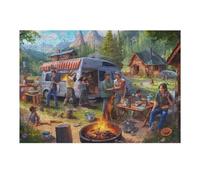 38x26cm/1000pcs Jigsaw Puzzles for Adults Campsite Community Gathering Puzzles for Adults DIY Toys Home Decoration Difficult And Challenge 38x26cm/1000pcs