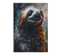 38x26cm/1000pcs Jigsaw Puzzles for Adults Charcoal Sloth Portrait Adult Jigsaw Puzzle Hands-on Game Enhance Memory Birthday And Unique Gifts 38x26cm/1000pcs