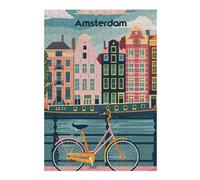 38x26cm/1000pcs Jigsaw Puzzles for Adults Charming Amsterdam Teenagers Puzzles DIY Toys Precision Cutting Parent-child Interaction 38x26cm/1000pcs