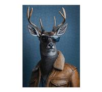 38x26cm/1000pcs Jigsaw Puzzles for Adults Cool Deer Modern with Sung Teenagers Puzzles Relax Games Stress Reliever Difficult And Challenge 38x26cm/1000pcs