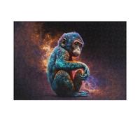 38x26cm/1000pcs Jigsaw Puzzles for Adults Cosmic Monkey A Journey Through Space Adult Puzzles Anti-Stress Toys Home Decoration Unique Gifts for Birthday And Christmas 38x26cm/1000pcs