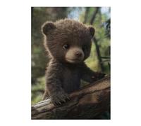 38x26cm/1000pcs Jigsaw Puzzles for Adults Cute Bear Cub in Forest Adult Puzzles Brain Teaser Game Precision Cutting Difficult And Challenge 38x26cm/1000pcs