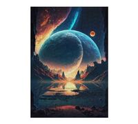 38x26cm/1000pcs Jigsaw Puzzles for Adults Dawn Of Stars Landscape Puzzle for Adults Brain Teaser Game Presents for Women Parent-child Interaction 38x26cm/1000pcs