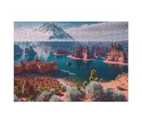 38x26cm/1000pcs Jigsaw Puzzles for Adults Desert Oasis with Snow-Capped Mountain Jigsaw for Adults Relax Games For Family Fun for Is Ideal As A Gift 38x26cm/1000pcs