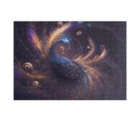 38x26cm/1000pcs Jigsaw Puzzles for Adults Enchanted Peacock A Visionary Artwork Jigsaw for Adults Family Games Presents for Women Parent-child Interaction 38x26cm/1000pcs