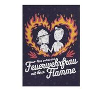38x26cm/1000pcs Jigsaw Puzzles for Adults Firefighter Couple Illustration Puzzles for Adults Hands-on Game Perfect Decoration Unique Gifts for Birthday And Christmas 38x26cm/1000pcs