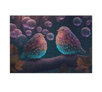 38x26cm/1000pcs Jigsaw Puzzles for Adults Glowing Birds in A Fantasy Forest Jigsaw for Adults Relax Games For Family Fun for Is Ideal As A Gift 38x26cm/1000pcs