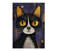 38x26cm/1000pcs Jigsaw Puzzles for Adults Happy Black And White Cat Adult Jigsaw Puzzle Hands-on Game Enhance Memory Birthday And Unique Gifts 38x26cm/1000pcs