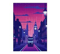 38x26cm/1000pcs Jigsaw Puzzles for Adults Jigsaw City Synthwave Retro Adult Jigsaw Toy Wall Decor Analysis And Logic Fun Activities at Home 38x26cm/1000pcs