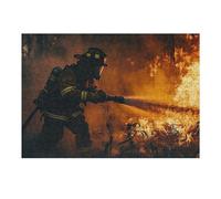 38x26cm/1000pcs Jigsaw Puzzles for Adults Jigsaw Firefighter Battling Blaze Teenagers Puzzles Relax Games For Family Fun Christmas Birthday Gifts 38x26cm/1000pcs