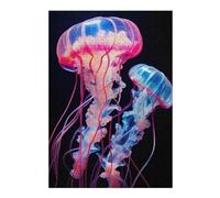 38x26cm/1000pcs Jigsaw Puzzles for Adults Jigsaw Jellyfish 01 Blue And Pink Puzzles for Adults Brain Teaser Game Wall Art Christmas Birthday Gifts 38x26cm/1000pcs